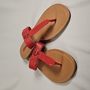 Louisville Cardinals Campus Footnotes Ladies Flip Flop Sandals Size 9